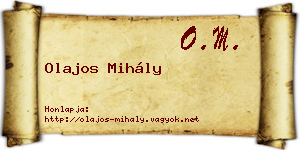 Olajos Mihály névjegykártya
