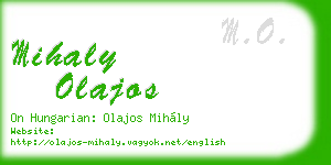 mihaly olajos business card