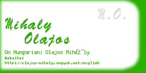 mihaly olajos business card